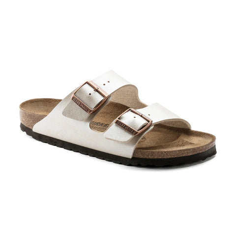 Arizona - Birko Flor - Graceful Pearl White - Regular Slides Birkenstock