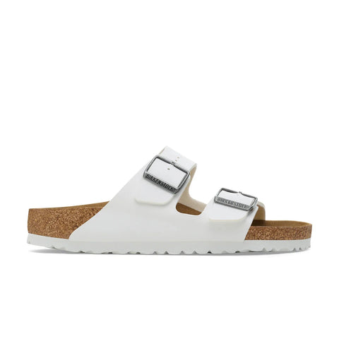Arizona Birko-Flor (Regular Width) - White Slides Birkenstock
