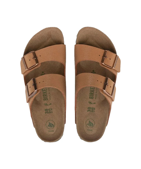 Arizona Earthy Vegan BirkiBuc (Regular Width) - Pecan Slides Birkenstock