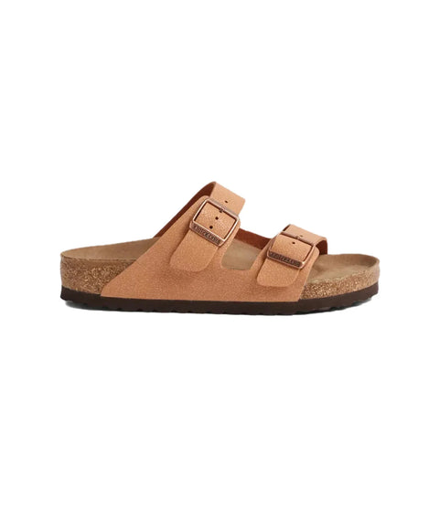Arizona Earthy Vegan BirkiBuc (Regular Width) - Pecan Slides Birkenstock