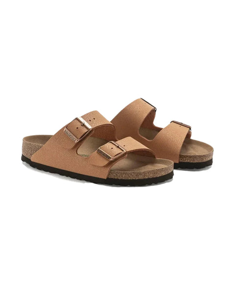 Arizona Earthy Vegan BirkiBuc (Regular Width) - Pecan Slides Birkenstock