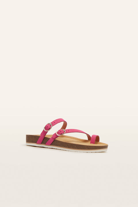 Blake - Hot Pink Nubuck Slides Frankie4