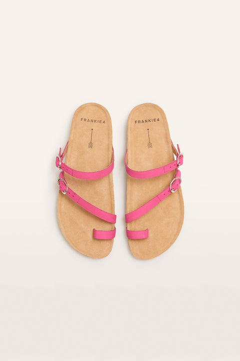 Blake - Hot Pink Nubuck Slides Frankie4