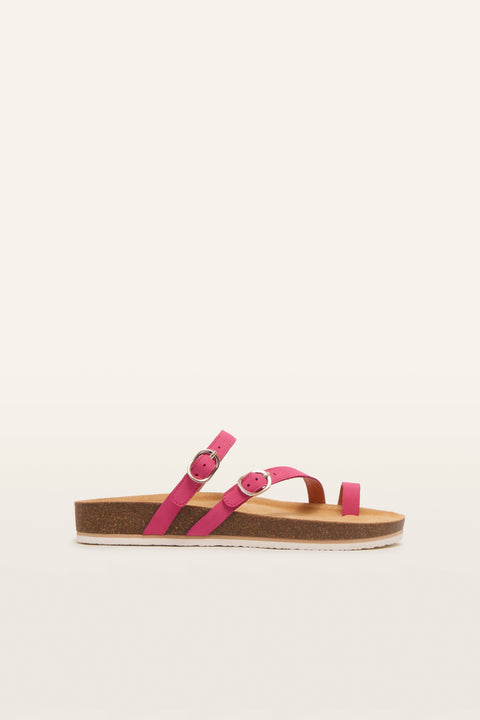 Blake - Hot Pink Nubuck Slides Frankie4