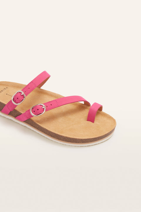 Blake - Hot Pink Nubuck Slides Frankie4