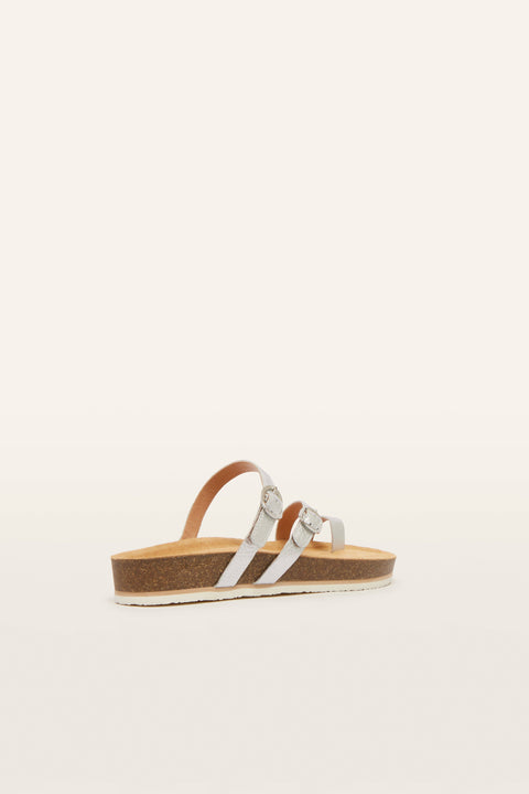 Blake - Womens - Silver Tumbled Slides Frankie4
