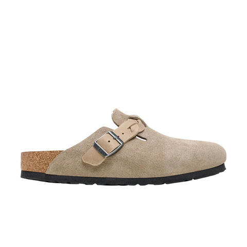 Boston Braided - Taupe Suede - Regular Slides Birkenstock