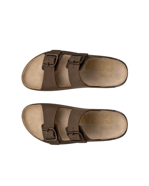 Cozmo Buckle - Mens - Nutmeg Brown Slides ECCO
