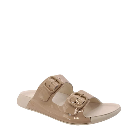 Cozmo Buckle Slide - Womens - Nude Toffee Slides ECCO