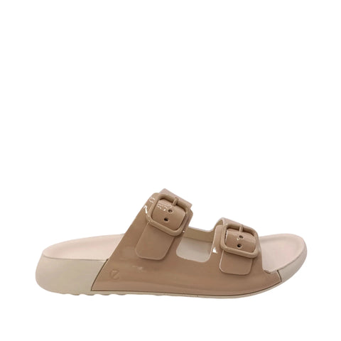 Cozmo Buckle Slide - Womens - Nude Toffee Slides ECCO
