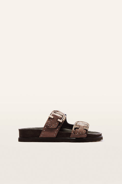 Deon - Womens - Bronze Stud Slides Frankie4