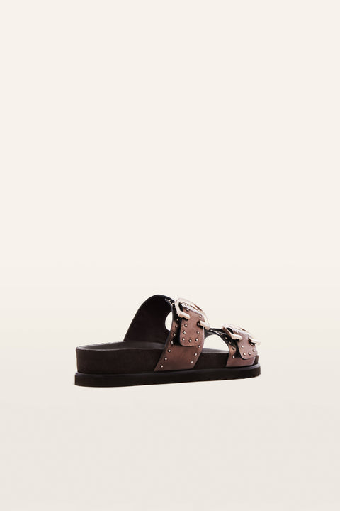 Deon - Womens - Bronze Stud Slides Frankie4