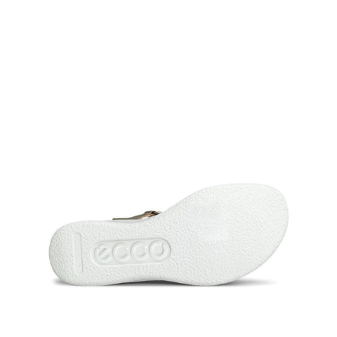 Flowt Wedge Lux - Womens - Pure White/Gold Sandals ECCO