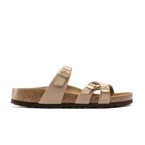 Franca Soft Footbed - Nubuck Leather - Sandcastle - Regular Slides Birkenstock