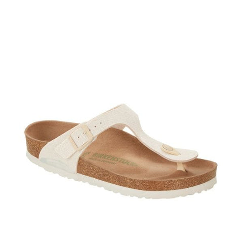 Gizeh Vegan Canvas (Regular Width) - Eggshell Slides Birkenstock 