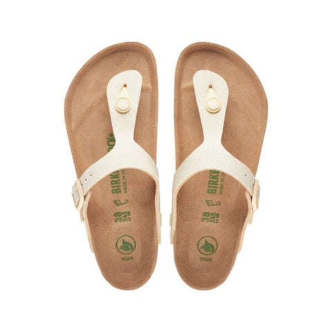 Gizeh Vegan Canvas (Regular Width) - Eggshell Slides Birkenstock 