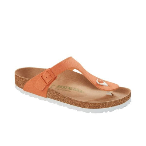 Gizeh Vegan Canvas (Regular Width) - Papaya Slides Birkenstock 