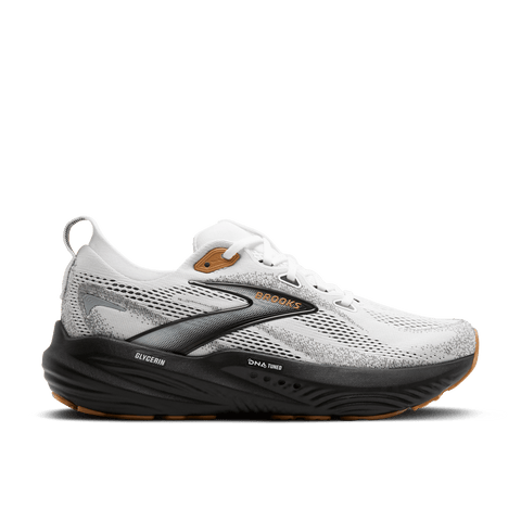Glycerin 22 - Mens - White/Grey/Black Athletic BROOKS