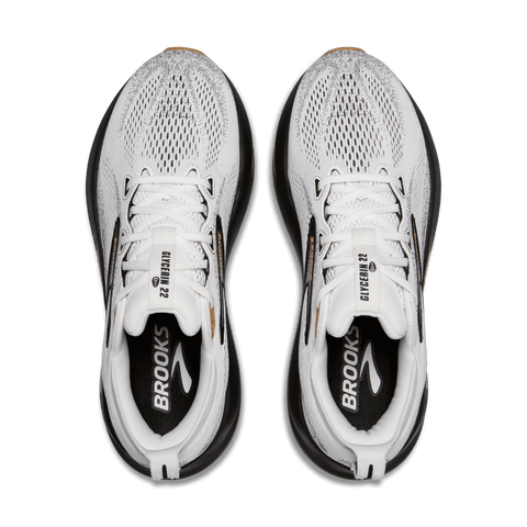 Glycerin 22 - Mens - White/Grey/Black Athletic BROOKS