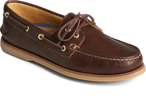Gold Cup Authentic Original 2-Eye Wide Orleans leather - Brown Boat Sperry