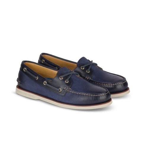 Gold Cup Authentic Origional 2-Eye Wide - Titan Navy Boat Sperry