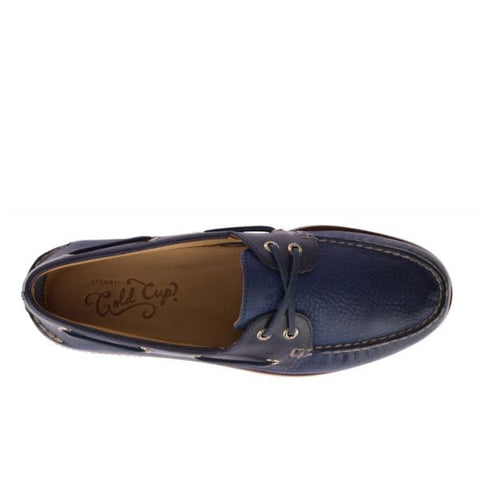 Gold Cup Authentic Origional 2-Eye Wide - Titan Navy Boat Sperry