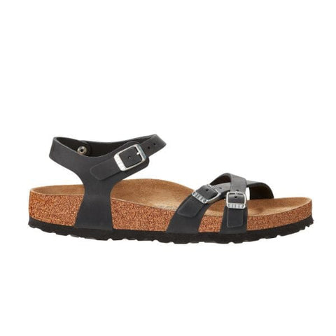 Kumba Oiled Leather (Regular Width) - Black Slides Birkenstock 