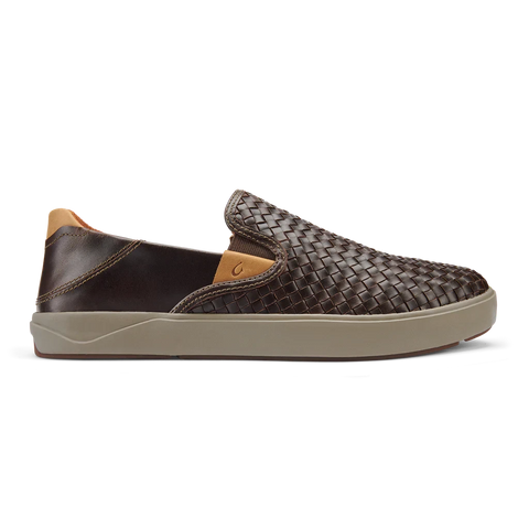 Lae ahi Lauhala - Mens - Dark Wood Slip On OLUKAI