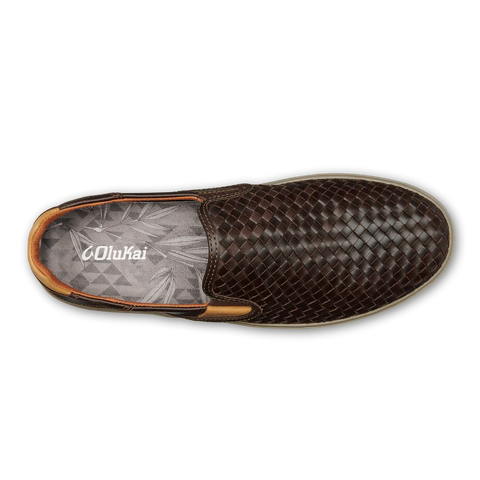 Lae ahi Lauhala - Mens - Dark Wood Slip On OLUKAI