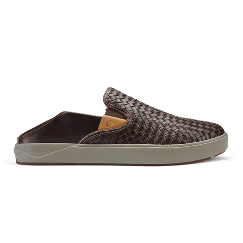 Lae ahi Lauhala - Mens - Dark Wood Slip On OLUKAI