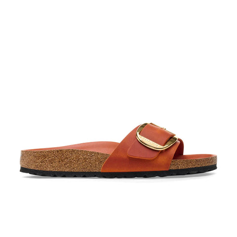 Madrid Big Buckle Burnt Orange Oiled Leather - Regular Slides Birkenstock