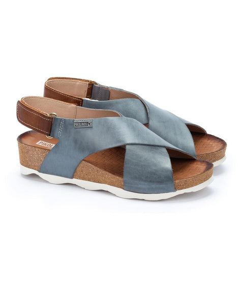 Mahon Wedge - Womens - Denim Sandals Pikolinos