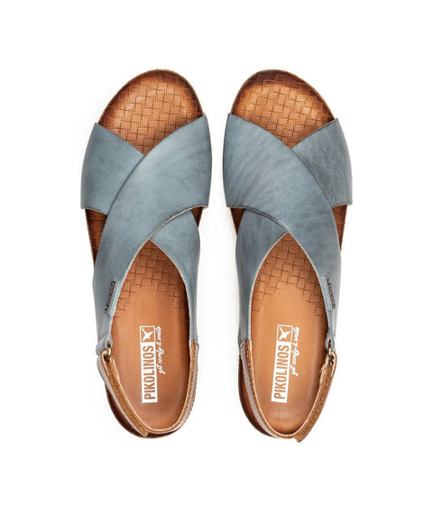Mahon Wedge - Womens - Denim Sandals Pikolinos
