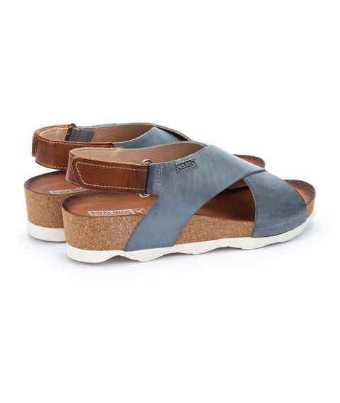 Mahon Wedge - Womens - Denim Sandals Pikolinos