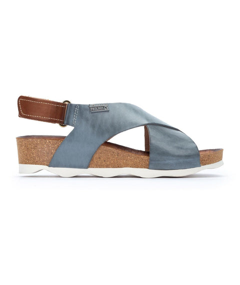 Mahon Wedge - Womens - Denim Sandals Pikolinos
