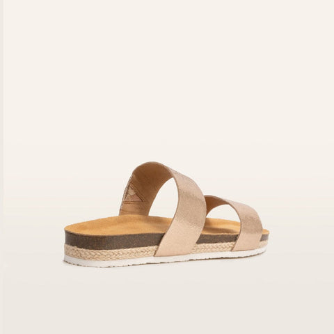 Maria III - Womens - Rose Gold Emboss Slides Frankie4