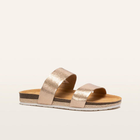 Maria III - Womens - Rose Gold Emboss Slides Frankie4