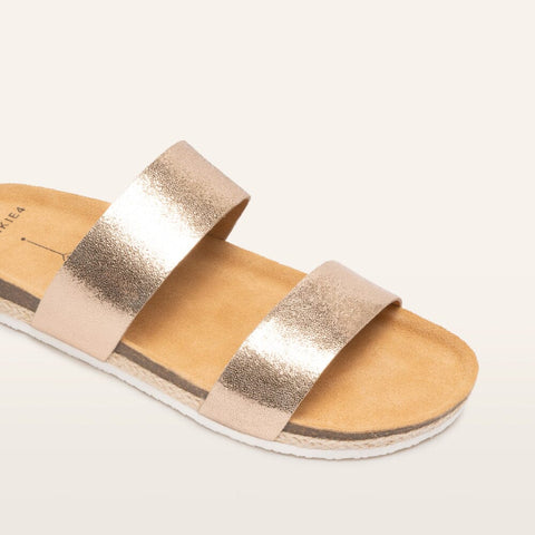 Maria III - Womens - Rose Gold Emboss Slides Frankie4