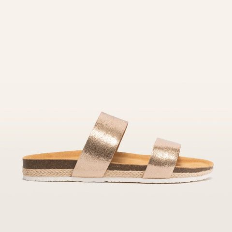 Maria III - Womens - Rose Gold Emboss Slides Frankie4