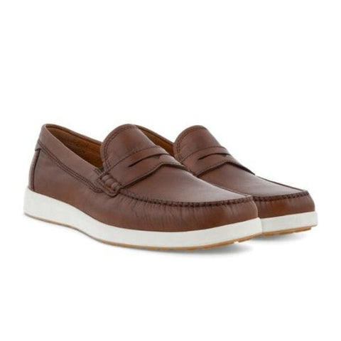 S Lite Moc Penny Loafer Boat Shoes - Cognac Casual ECCO 