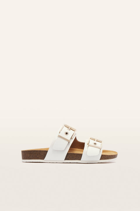 Tommy - Womens - Soft White Tumbled Slides Frankie4