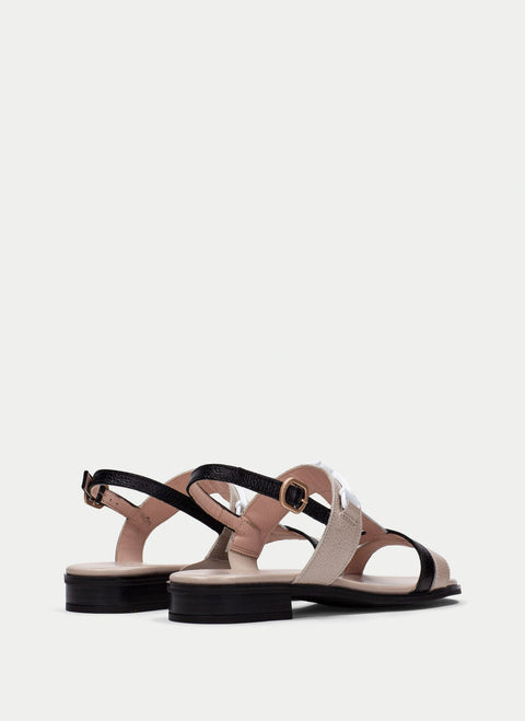 Yakarta Sandal - Womens - Black/Taupe Sandals Hispanitas