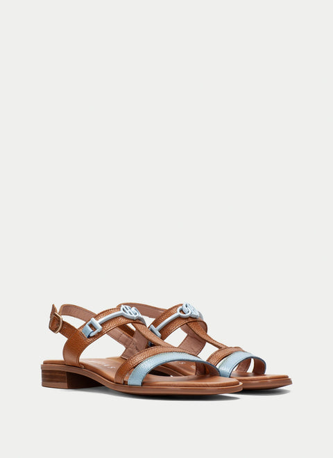 Yakarta Sandal - Womens - Brown/Blue Sandals Hispanitas