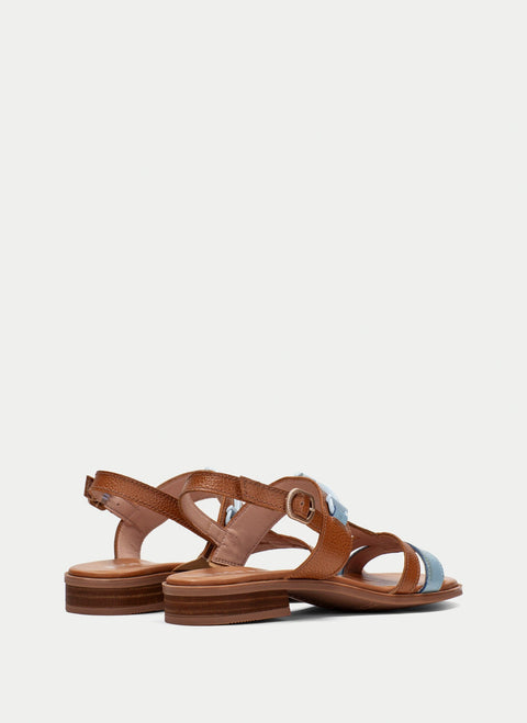 Yakarta Sandal - Womens - Brown/Blue Sandals Hispanitas