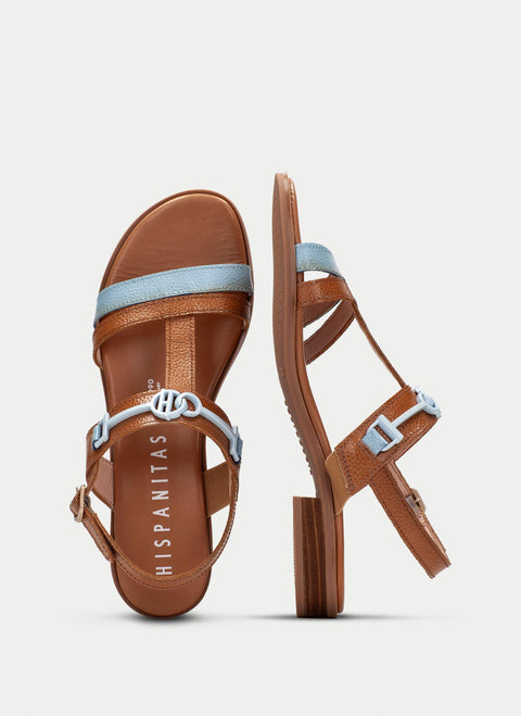 Yakarta Sandal - Womens - Brown/Blue Sandals Hispanitas