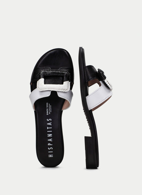 Yakarta Slide - Womens - Black/White Slides Hispanitas