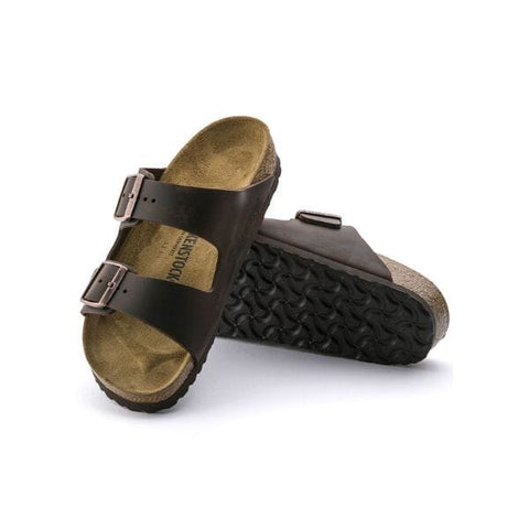 Arizona Oiled Leather (Regular Width) - Habana Slides Birkenstock 