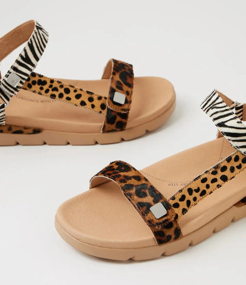 Adiela XR - Womens - Tan / Leopard Sandals ZIERA 