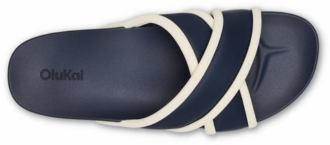 Ani - Womens - Indigo / White Slides OLUKAI 
