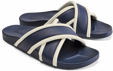 Ani - Womens - Indigo / White Slides OLUKAI 